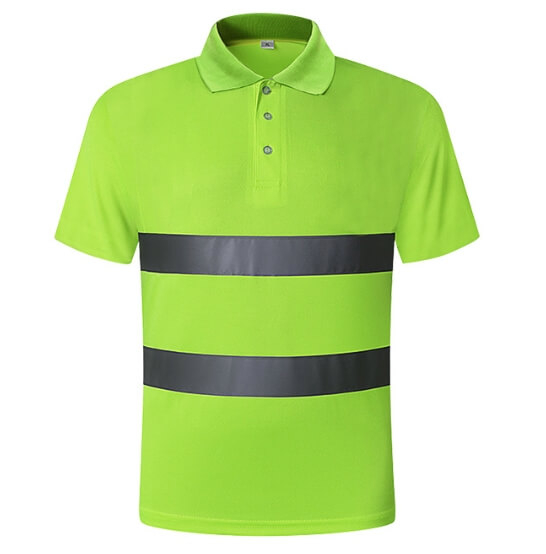 reflective working safety polo shirt quick hi vis safety work polo shirt