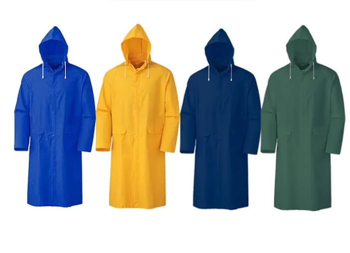 high quality oxford waterproof rain coat working clothes reflective raincoat poncho for outdoor workers