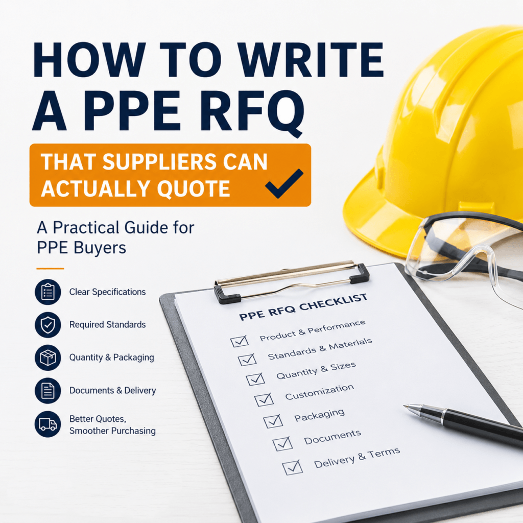 CHEAMY PPE RFQ buyer guide showing key requirements for writing a clear PPE request for quotation