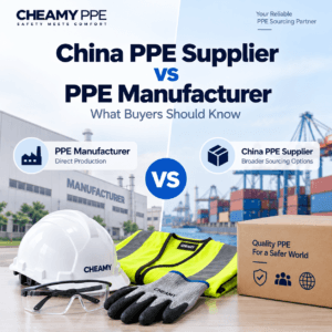 China PPE supplier vs PPE manufacturer comparison for buyers
